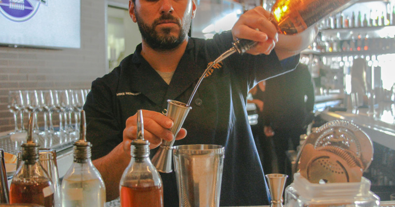 Staff preparing cocktails
