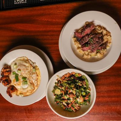 Various food dishes.