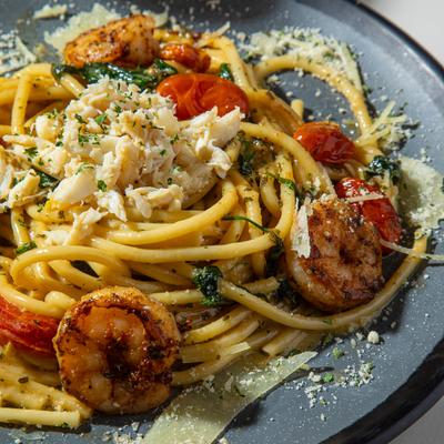 Seafood Bucatini.