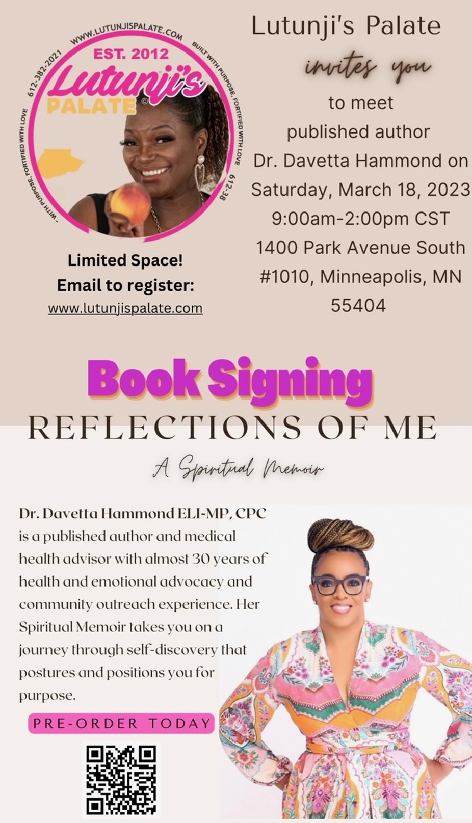 Reflections of Me Book Signing! event photo