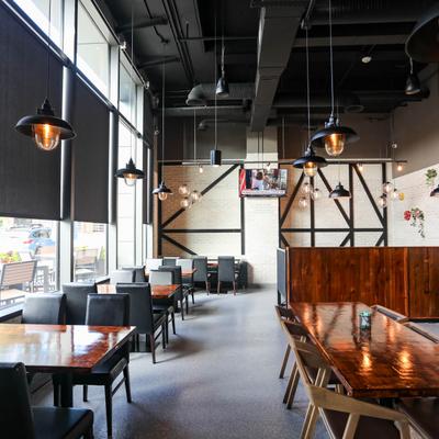 Interior, seating space.