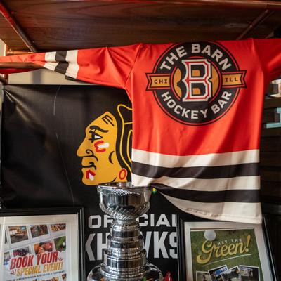 Interior, sports decorations.