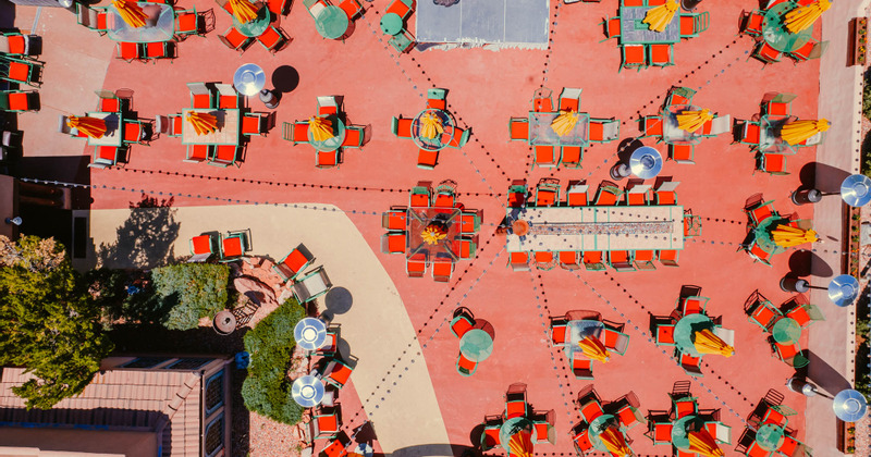 Top view of the patio