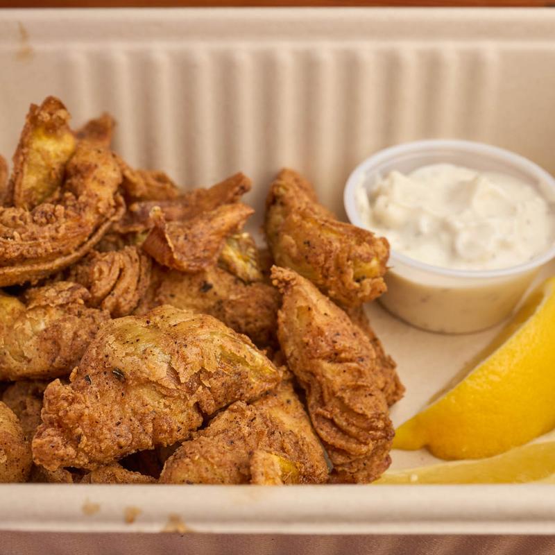 menu item 6 of 8, Fried Artichoke Hearts (VG)