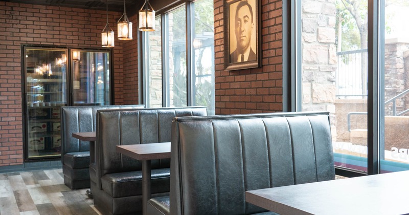 Interior, seating booths