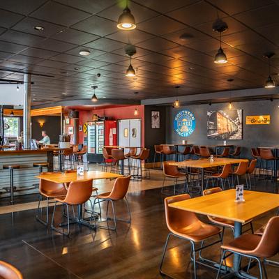 Interior, spacious seating area.