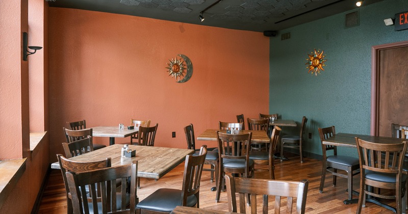 Interior, tables and seats