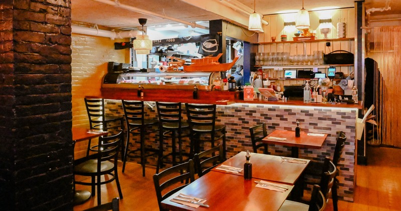 Interior, bar and dining area