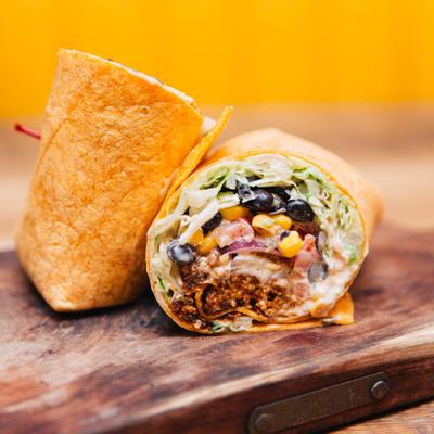 Santa Fe Black Bean Wrap close up