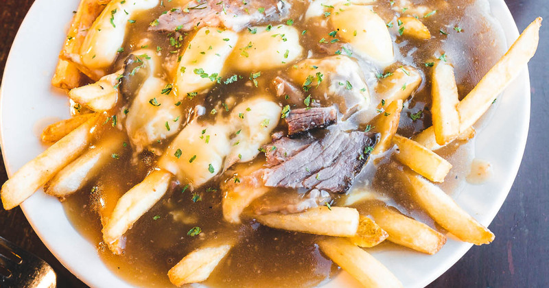 Poutine dish served