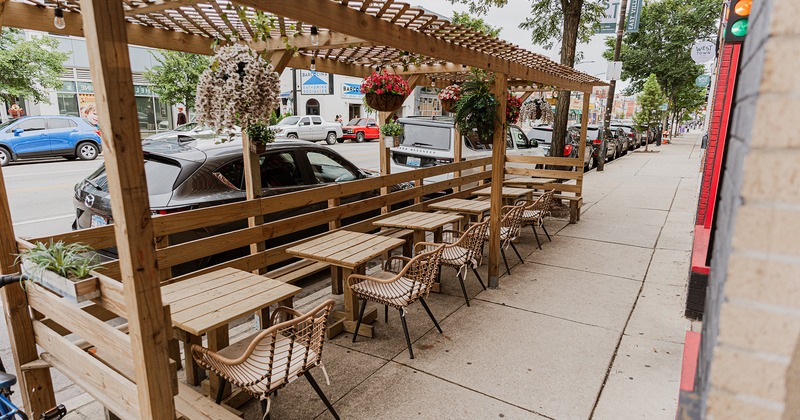 Outdoor patio seating