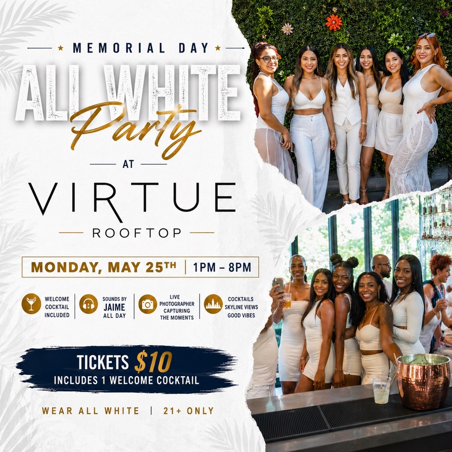 Memorial Day All White Party at Virtue Rooftop event photo