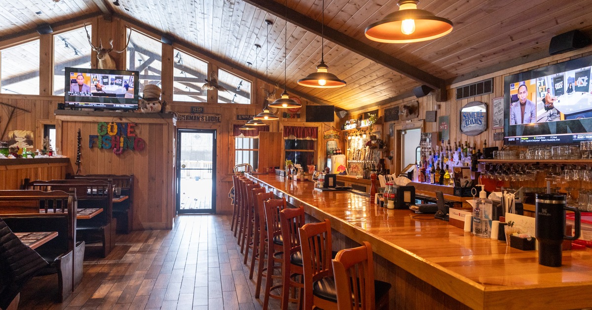 Bar, chairs, side view