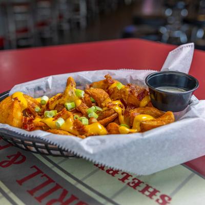 Sidewinders with Cheese and Bacon.