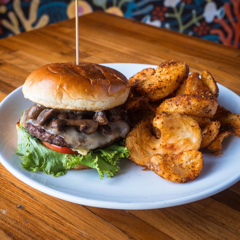 Mushroom and Swiss Burger photo