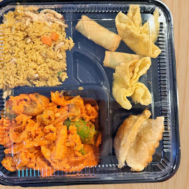 Red Curry Chicken Dinner Bento photo