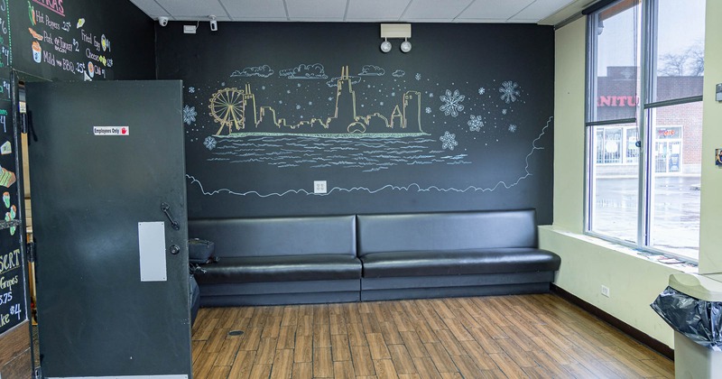 Interior, bench seating