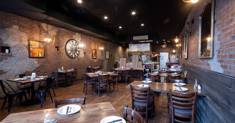 Interior, set dining area