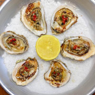 Wood Roasted Oysters.