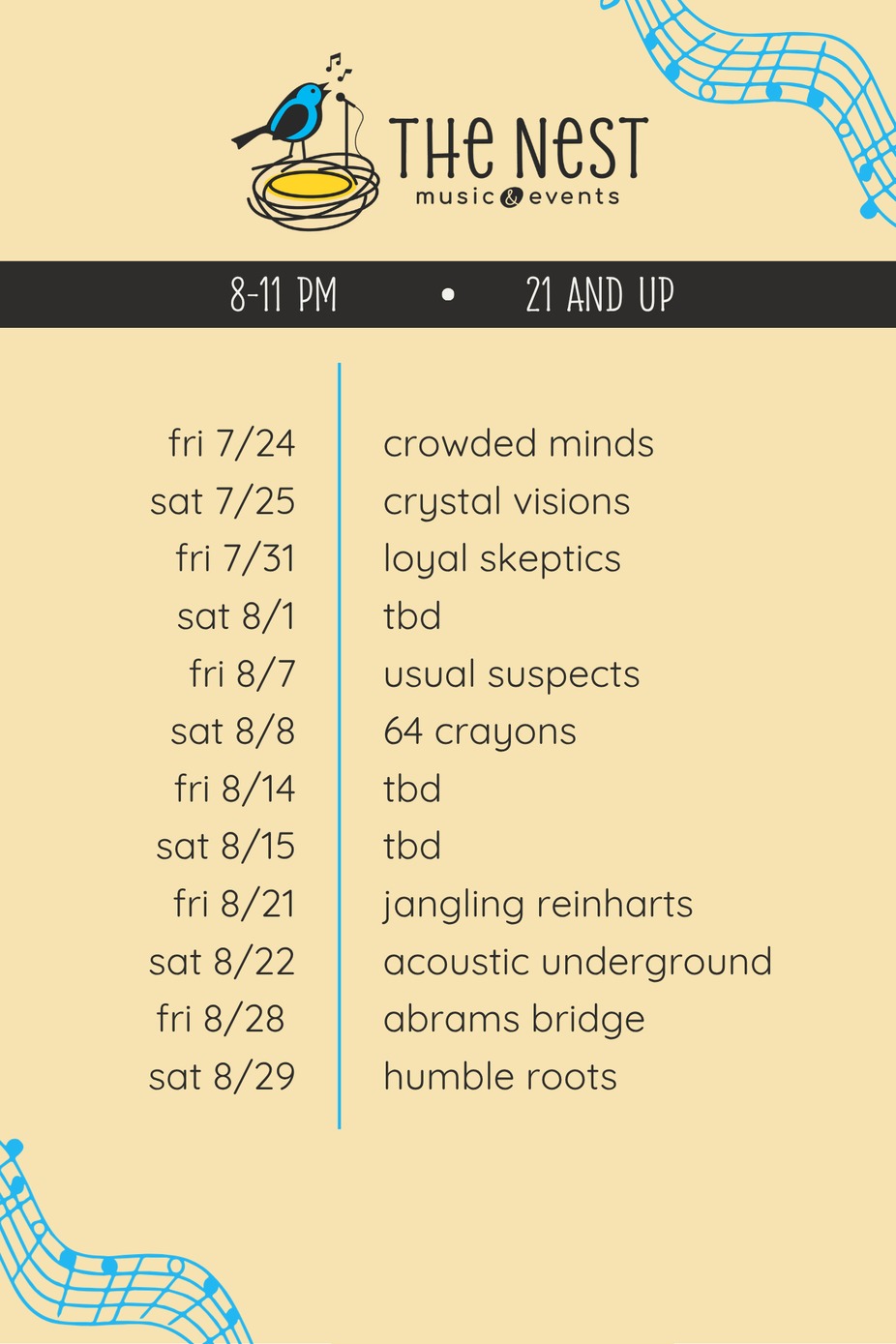Live Music at The Nest!  event photo