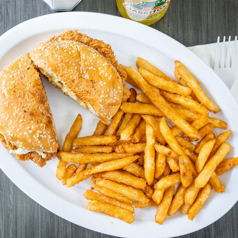 menu item 6 of 12, Zing Fried Chicken Burger