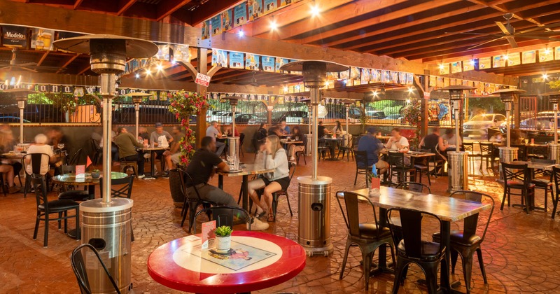 Interior, wide view, dining area