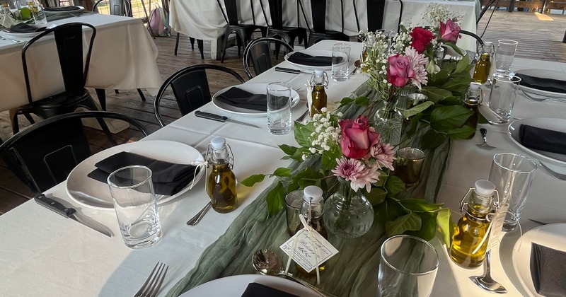 Interior, tables and chairs