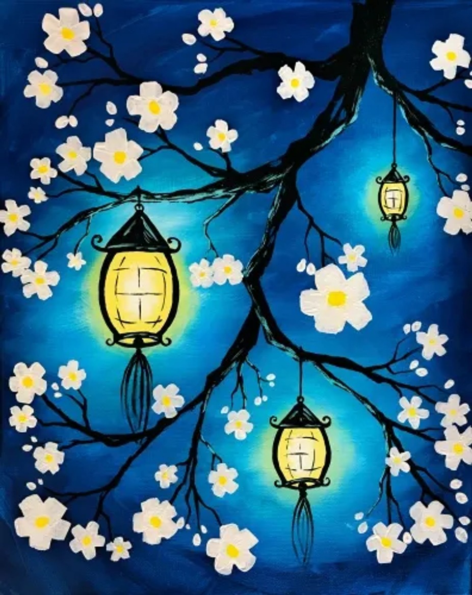 Paint Nite: Illuminated Lanterns event photo