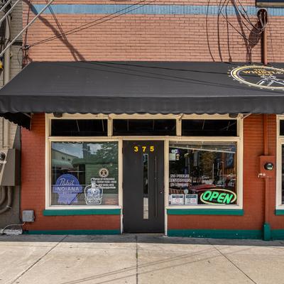 The entrance to the venue's building