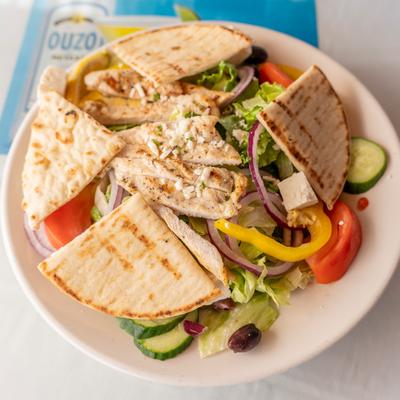 Ari’s Famous Greek Chicken Salad.