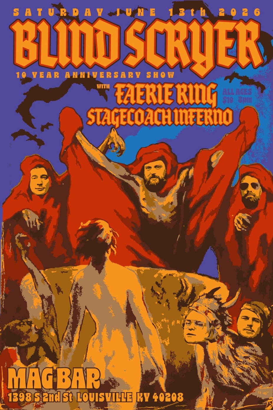 BLIND SCRYER 10 Year Anniversary Show with Faerie Ring and Stagecoach Inferno event photo