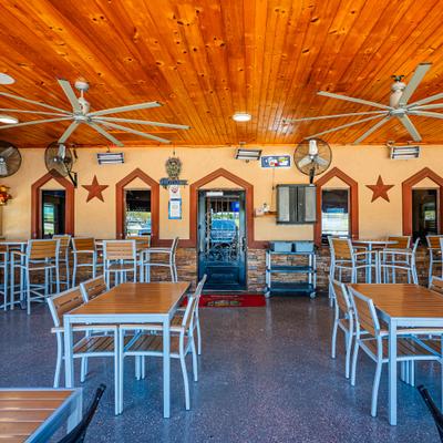 Interior, dining area.