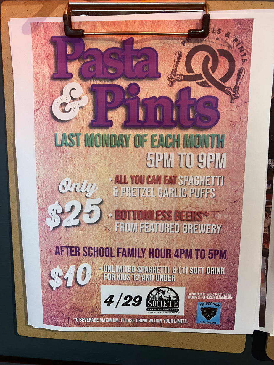 Pretzels & Pints North Park, San Diego, CA