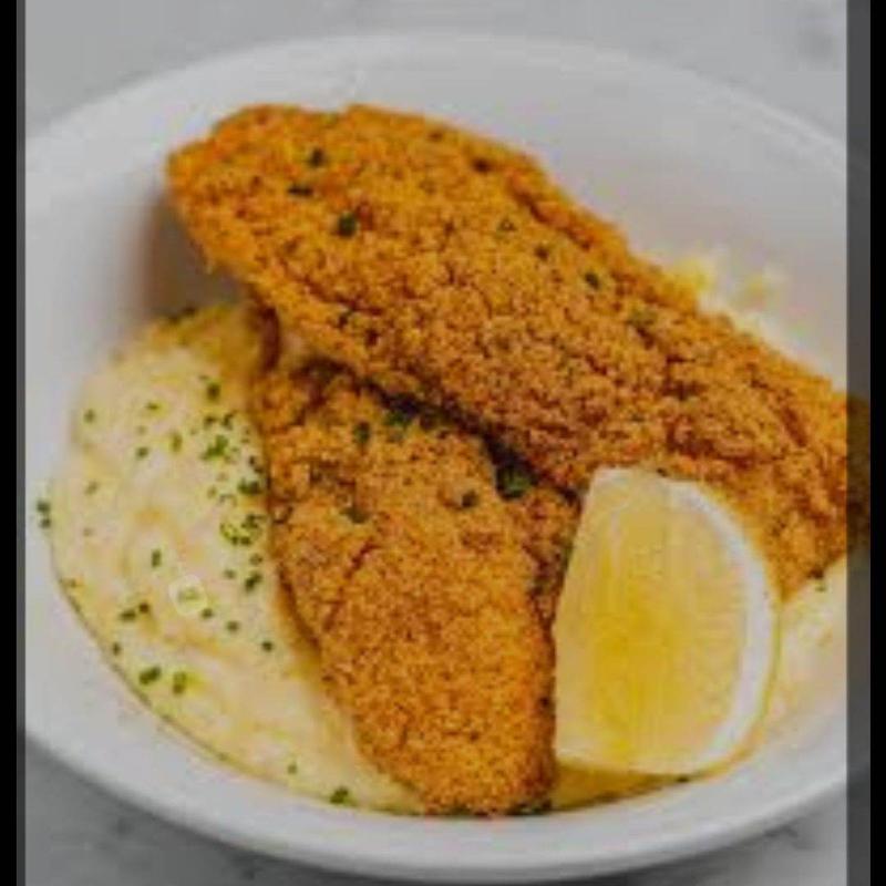 Fish (Haddock) and Grits photo