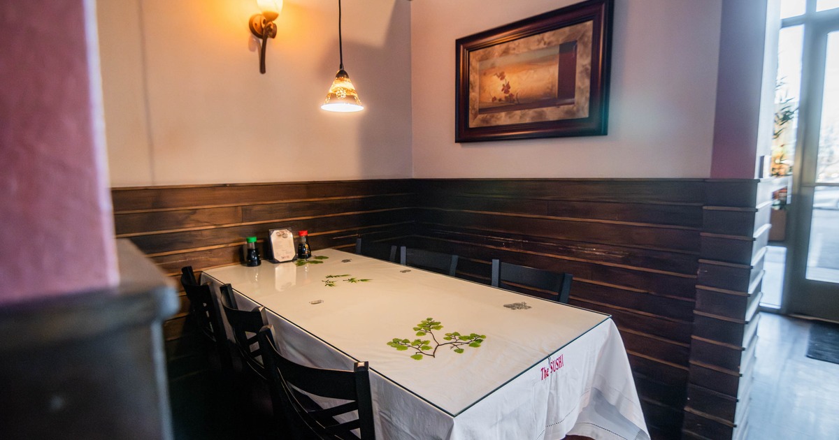 Interior, table and chairs