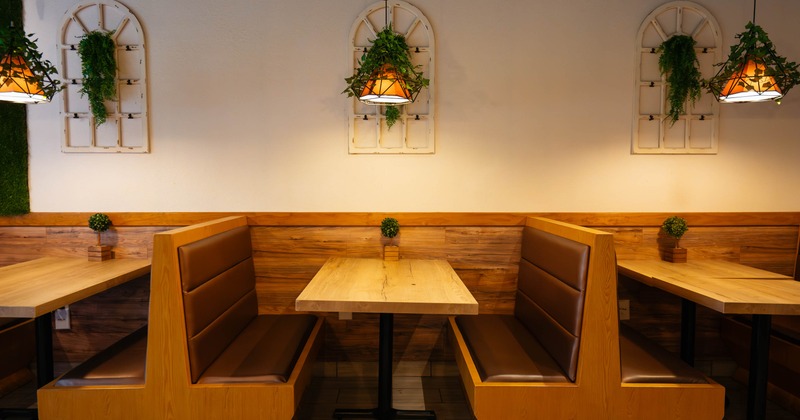 Interior, booths, seating