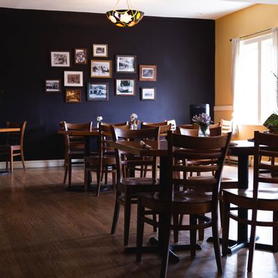 Interior, tables lined up