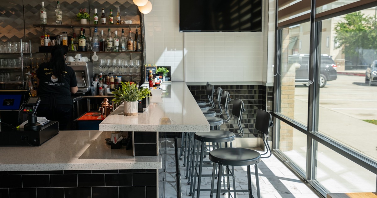 Interior, bar area by the window