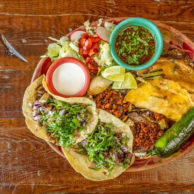 El Poblano's Dinner Sampler.