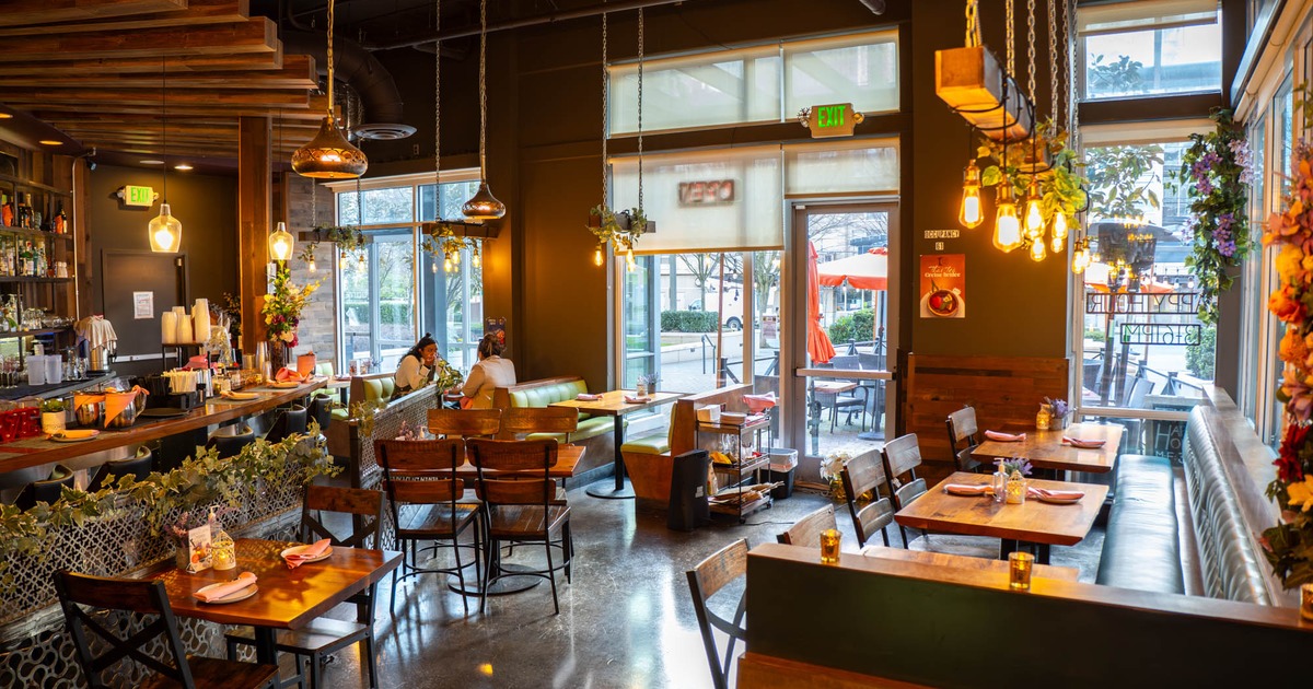 Interior, bar and seating