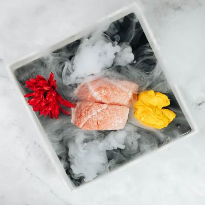 Tuna belly, top view.