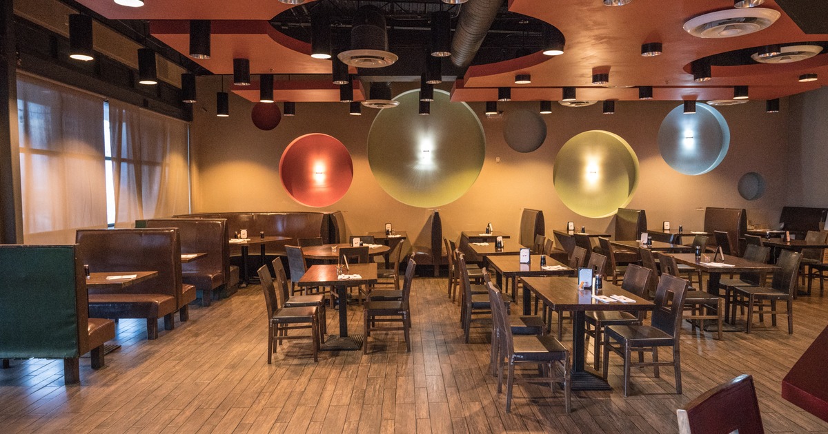 Diner area, tables, chairs