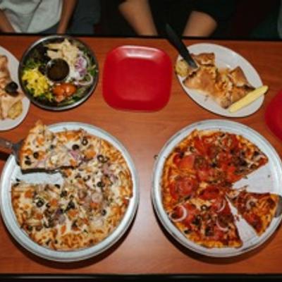 Various food on the table.