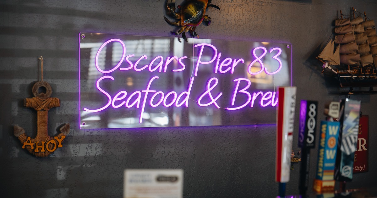 Light pipe sign on the wall