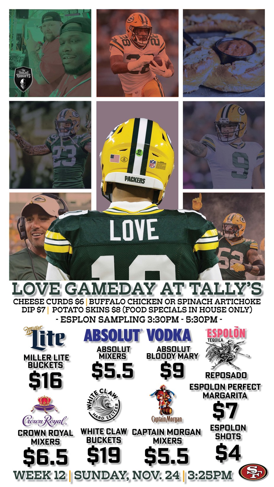 GREEN BAY PACKERS FOOTBALL | ESPLON SAMPLING 3:30-5:30PM event photo