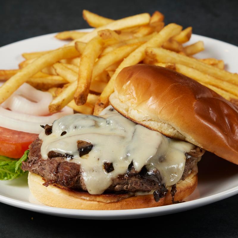 Mushroom Swiss Burger Burger photo