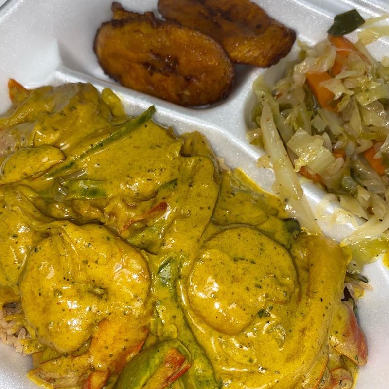 Curry Shrimp - with 3 sides of your choice photo