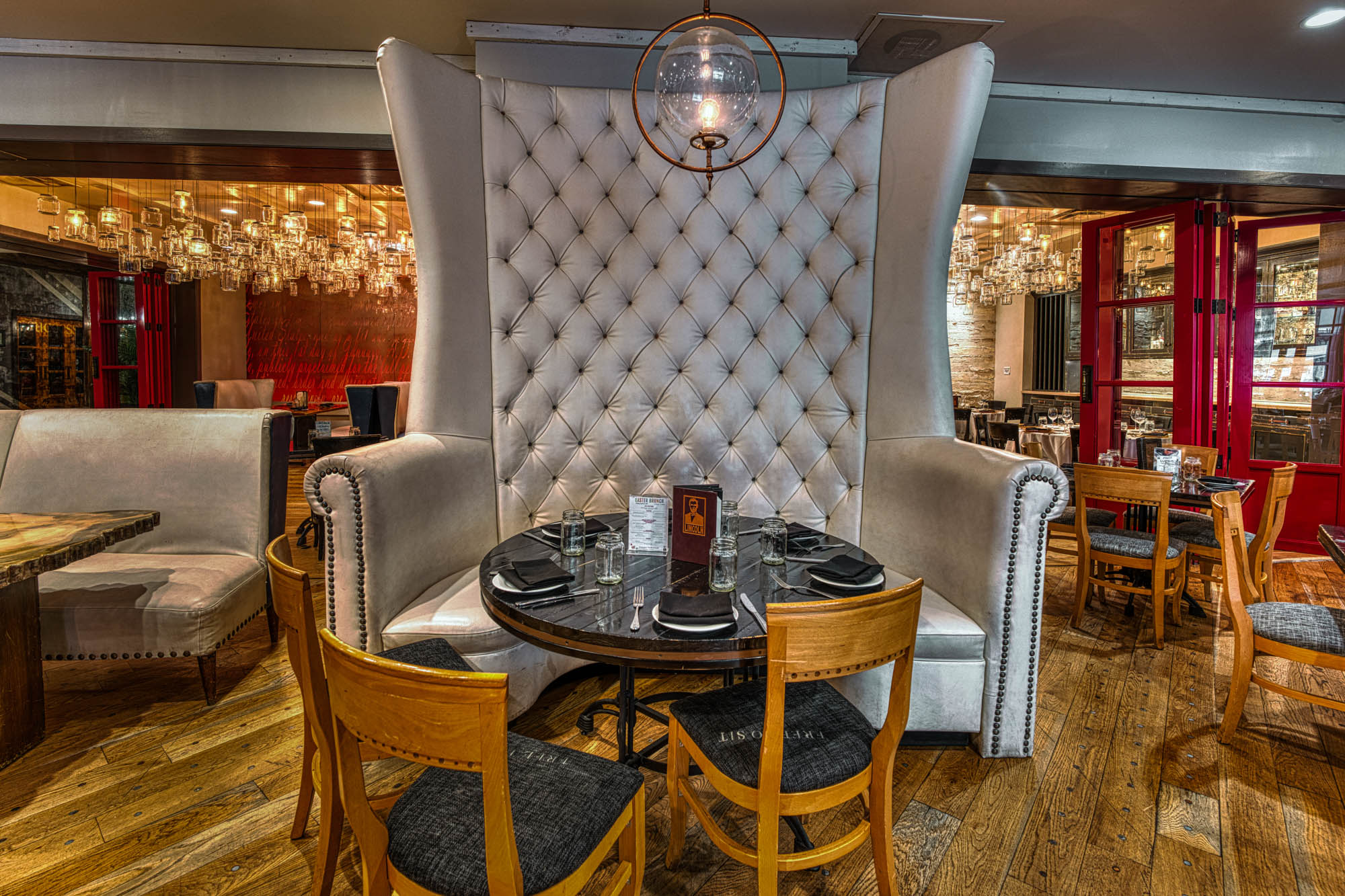 Round table and a giant armchair