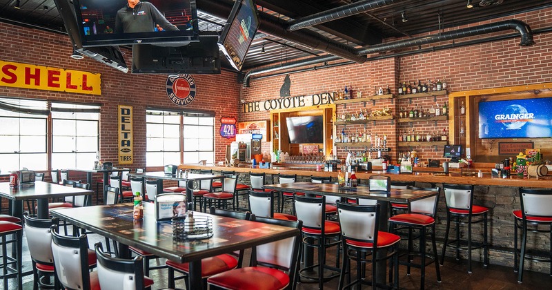 Interior, dining area and bar