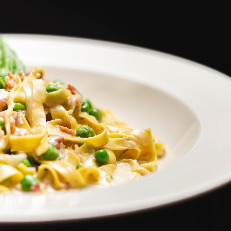 Homemade Tagliatelle Carbonara photo